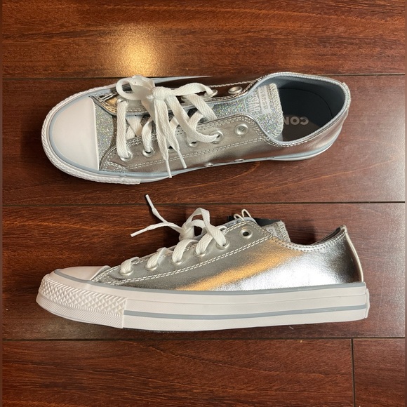 Converse CTAS OX Low Top Womens 8 Metallic Granite Glitter Sneaker Shoe A05433F - Picture 10 of 16